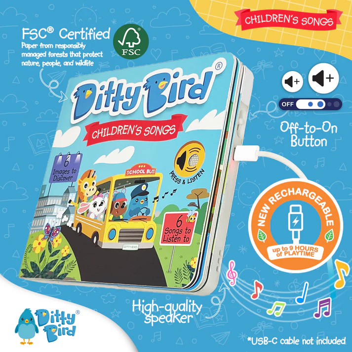 Ditty bird - Children's Songs | USB-C Rechargeable - Image 2