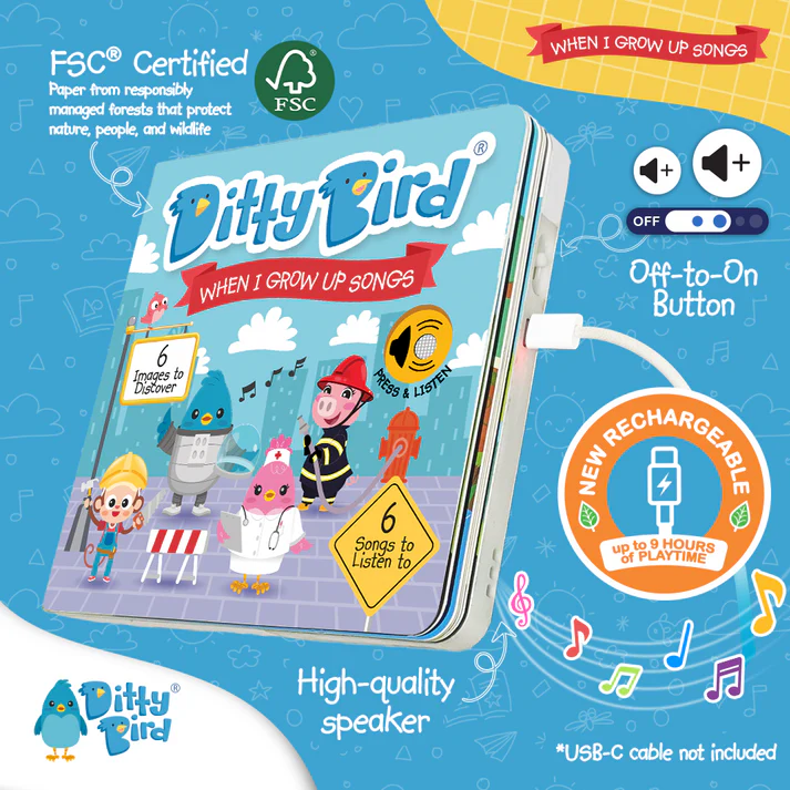 Ditty Bird - When I Grow Up Songs | USB-C Rechargeable - Image 2