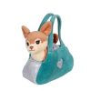 Sweety bag Brown Chihuahua Dog Plush - Green Bag - 18 cm