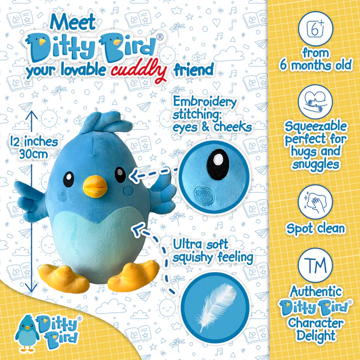 Ditty Bird Squishy Soft Plush - Image 3