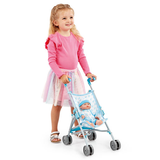 Cupcake Doll & Stroller - BLUE