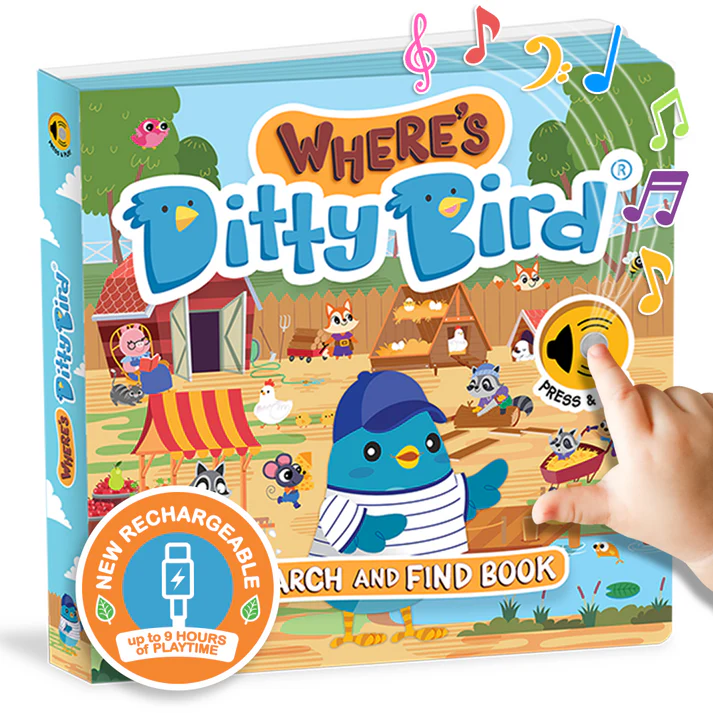 Ditty Bird - Where's Ditty Bird? Search & Find | USB-C Rechargeable