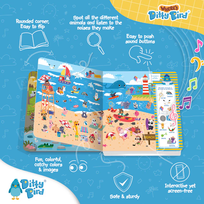 Ditty Bird - Where's Ditty Bird? Search & Find | USB-C Rechargeable - Image 3