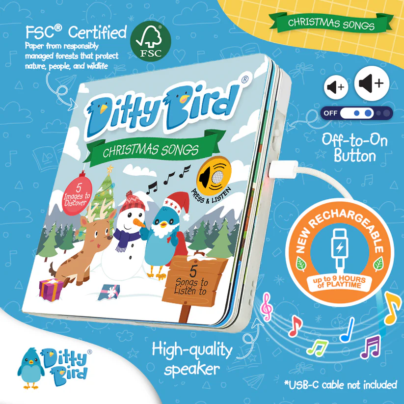 Ditty Bird - Christmas Songs | USB-C Rechargeable - Image 2