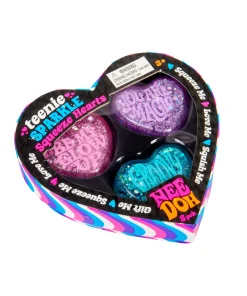 NeeDoh Teenie Sparkle Squeeze Hearts