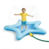 Water play mat star with sprinkler
