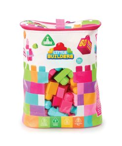 Little Builder Big Building Blocks 60 Pieces - Pink