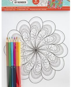 Colour By Number Sheets with Colours