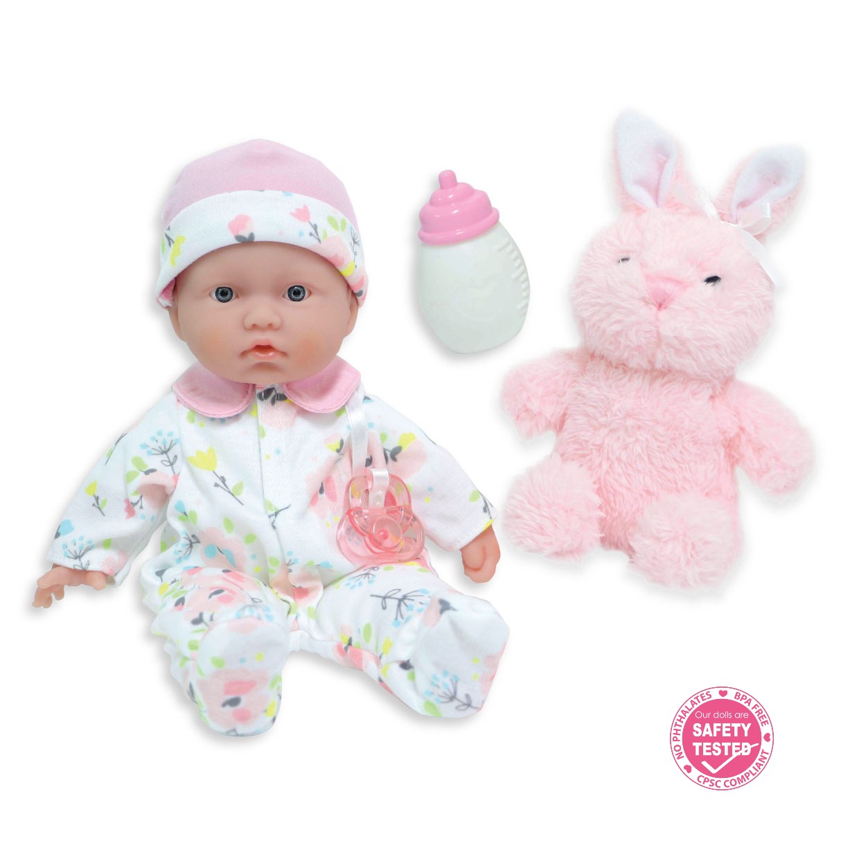 La Baby 11-inch Soft Body Play Doll Body Travel Case Gift Set, Pink - Image 2