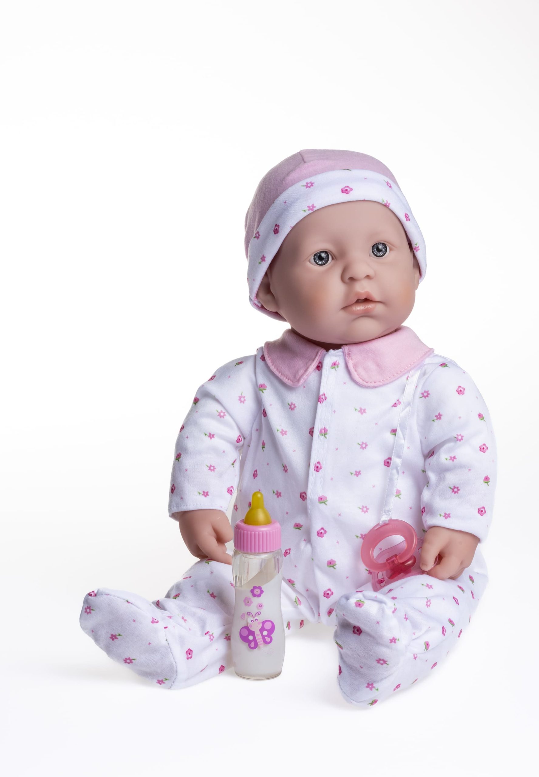 La Baby Play Doll - 20" Soft Body Baby Doll in baby outfit Pink w/ Pacifier - Image 2