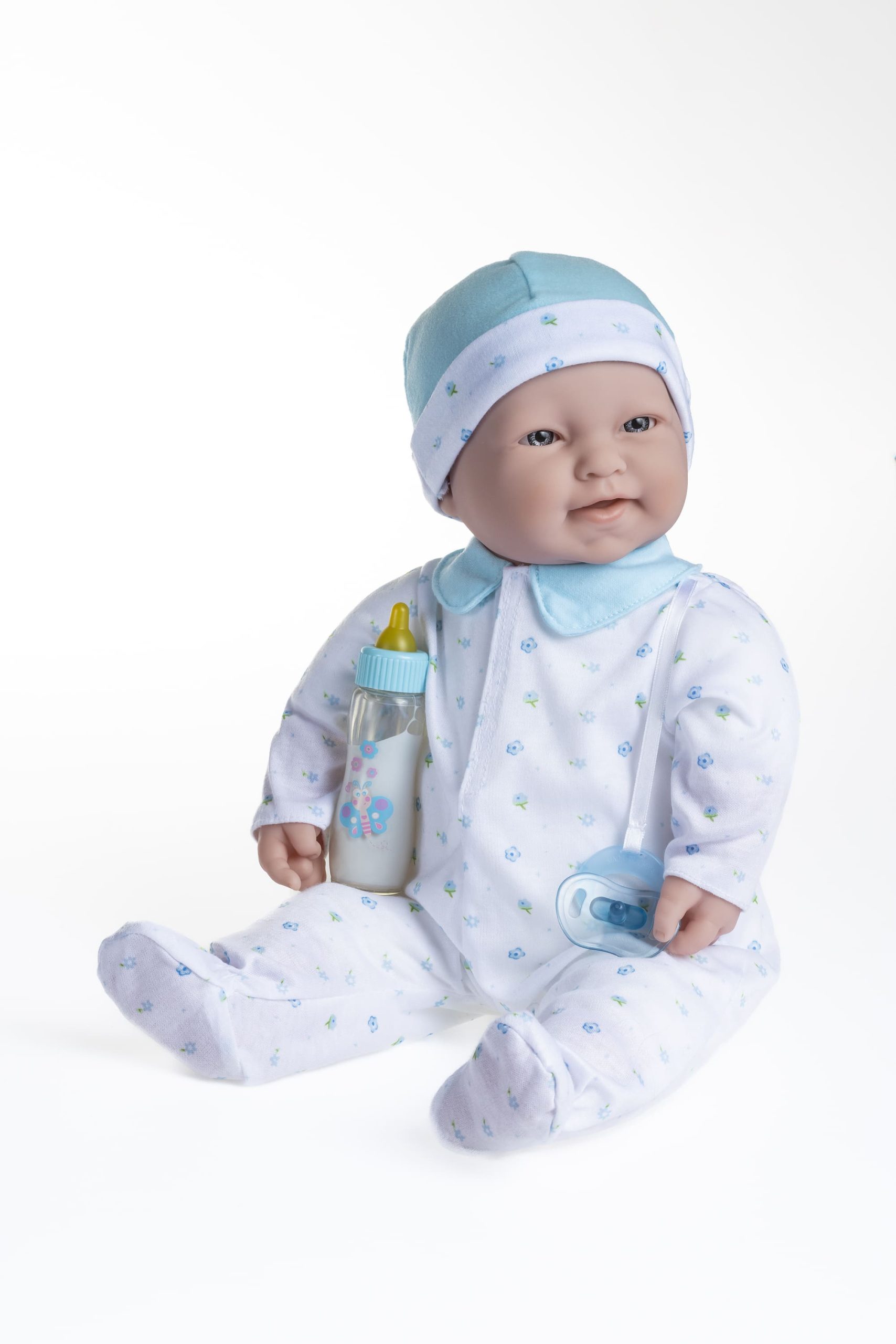 La Baby Play Doll - 20" Soft Body Baby Doll in baby outfit Blue w/ Pacifier - Image 2