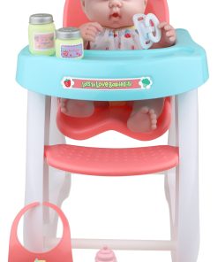Lots to Love Babies 14 inches Baby Doll with High Chair and Accessories