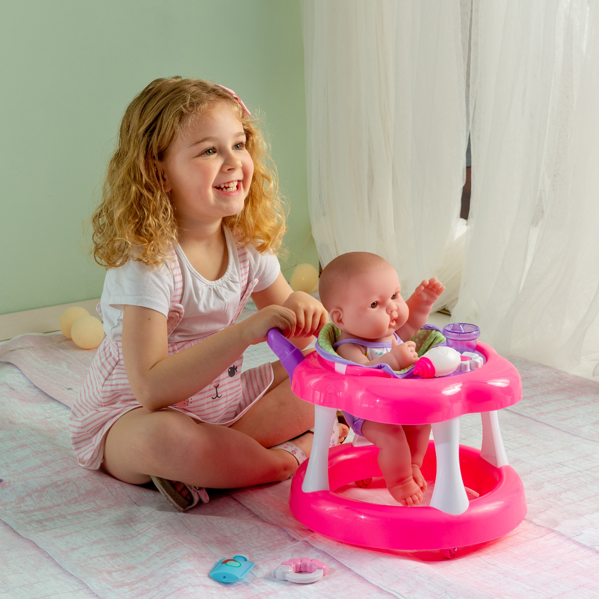 Lots to Love Babies All-Vinyl 14 inches Baby Doll in Walker with Accessories - Image 2