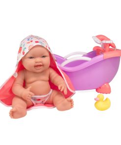 Lots to Love Babies 14" All-Vinyl Doll Bathtub Gift Set with Rubber Ducky