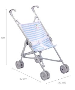 Alternative view of Berenguer Boutique Single Umbrella Baby Doll Stroller - Blue