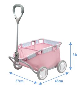 Alternative view of Berenguer Boutique Playtime | Deluxe Folding Pull Along | Pink Floral Collection | For Dolls up to 20"