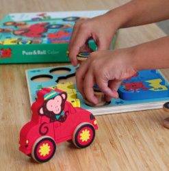 Alternative view of Puzz & Roll Colour Wooden Puzzle